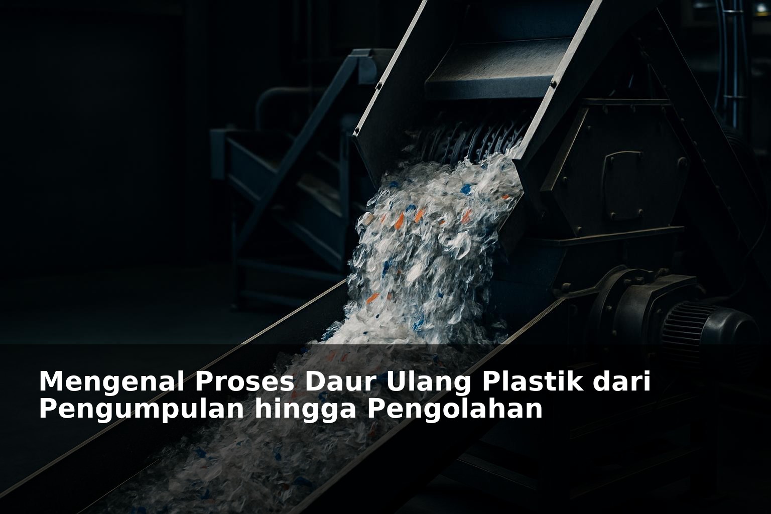 Proses daur ulang plastik dengan mesin pemilah dan pengolahan