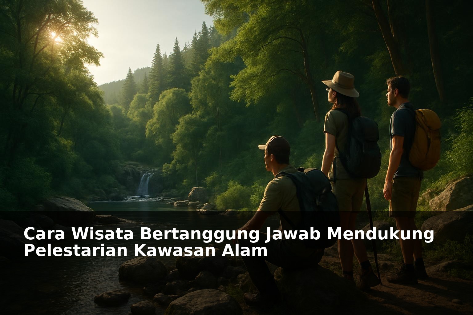 Pemandangan kawasan alam yang terjaga dengan wisatawan yang bertanggung jawab
